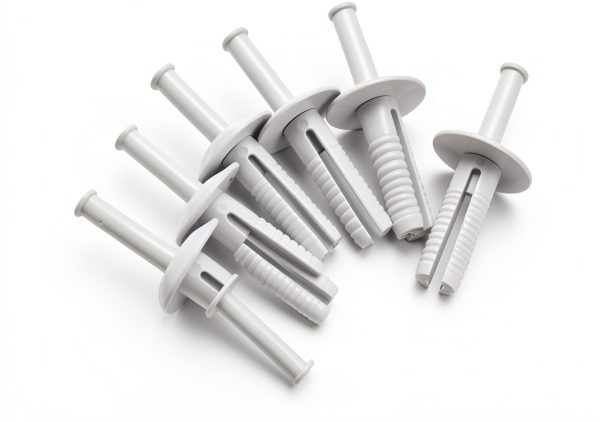 Verplexter Nylon Drive Anchors White 30 Pack Secure Mounting-2