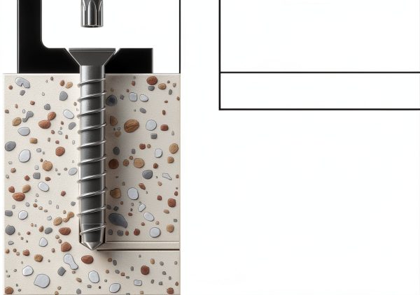 Concrete Screw Anchor Simpson Strong-Tie Flat 1/4-8