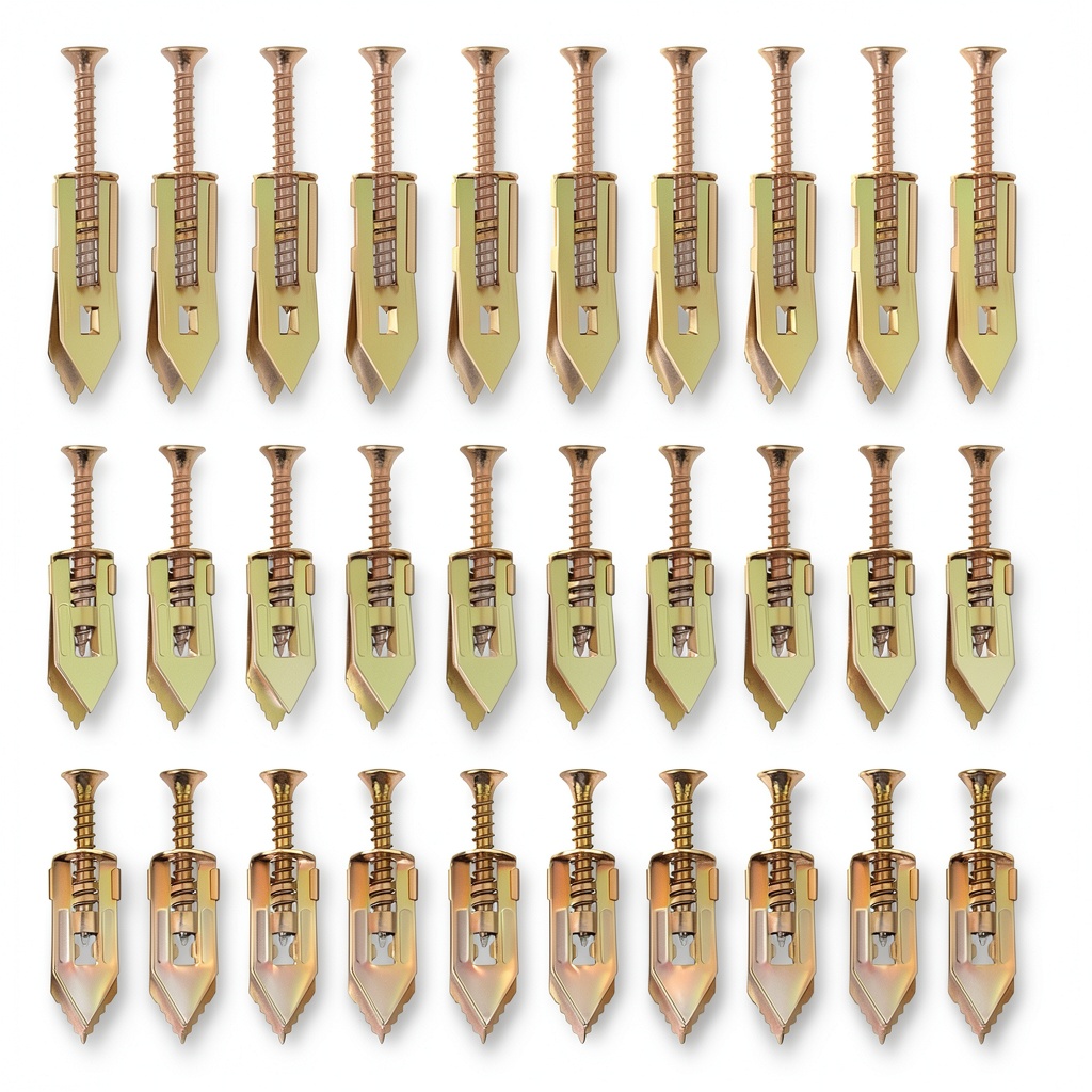 'DLDCHKG drywall anchors kit with screws and sizes displayed'