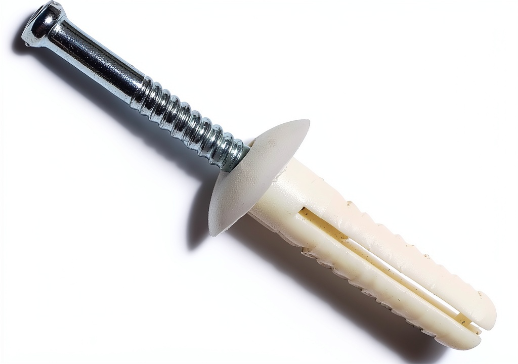 Hard-to-Find Fastener nylon drive anchor installed in concrete