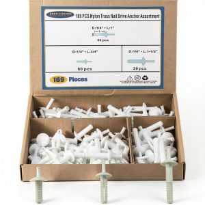 Nylon Nail Drive Anchors BUSY-CORNER 3‑Size Set-0