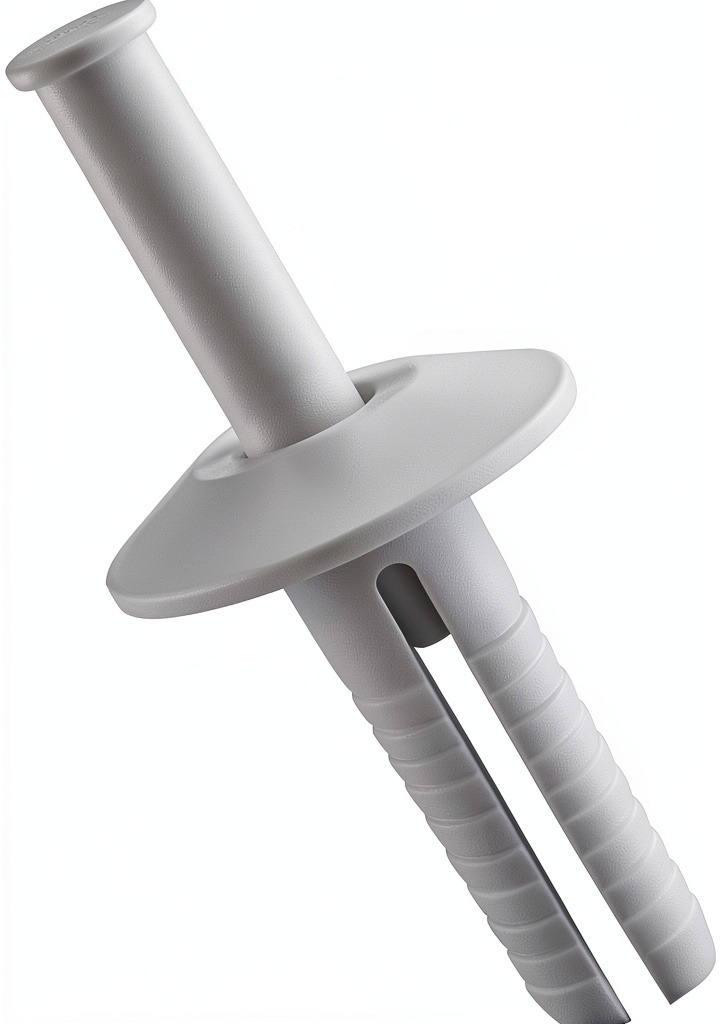 Verplexter nylon drive anchors installed in a concrete wall