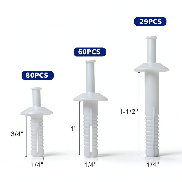 Nylon Nail Drive Anchors BUSY-CORNER 3‑Size Set-1