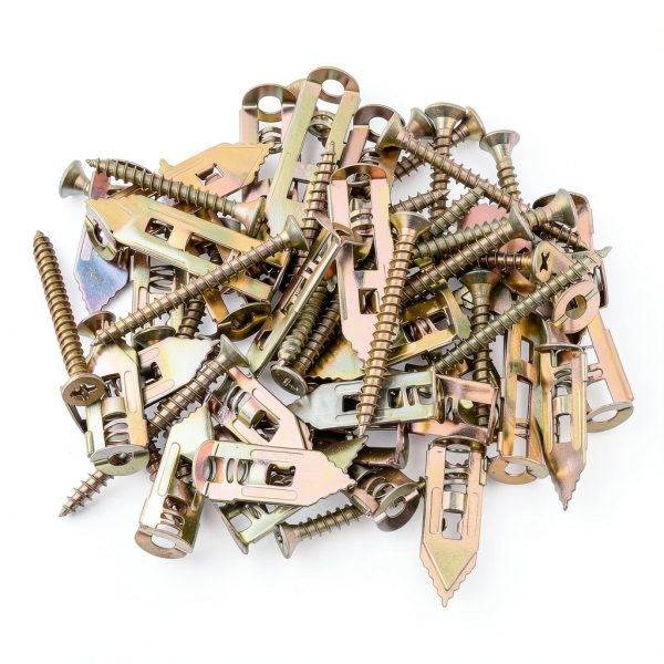 SAKDWUR No Drill Wall Anchors Zinc Plated Carbon Steel-5