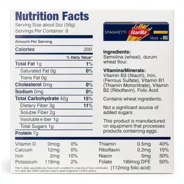 Barilla Spaghetti Pasta 20 Count Non-GMO Kosher-1