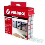 VELCRO Dots with Adhesive White 200Pk 3/4" Round Hook and Loop Strips-0