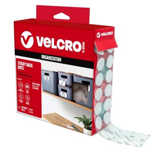 VELCRO Dots with Adhesive White 200Pk 3/4" Round Hook and Loop Strips-0